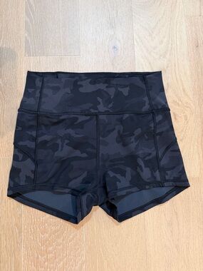 Lululemon Align High-Waist Black Camo Women's Shorts - size 6